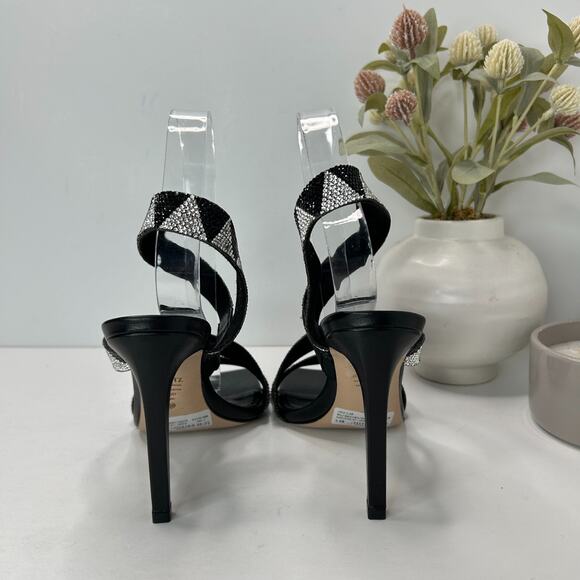 Schutz Jodie Shine Strappy Sandal Hematite Crystal Women's US 6.5B NWOB - Picture 5 of 9